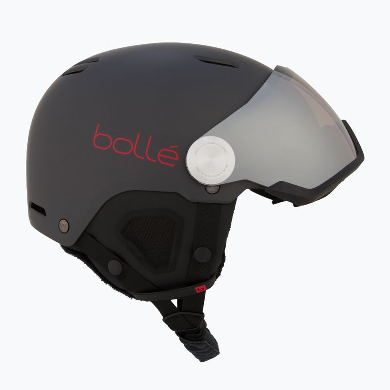 Kask narciarski Bollé Might Visor titanium red matte/brown gun 6
