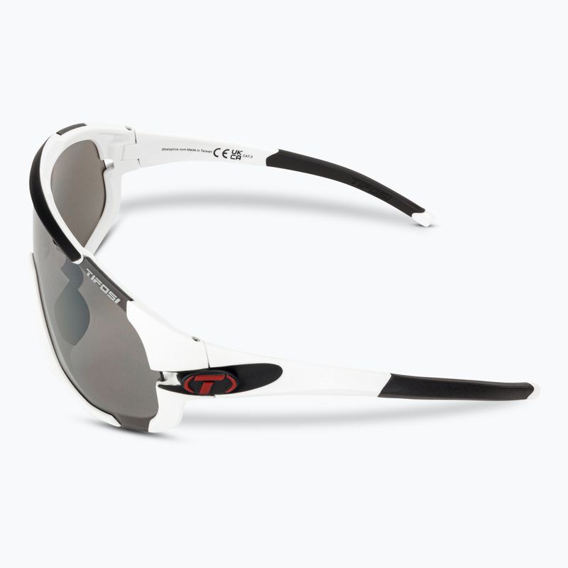 Okulary przeciwsłoneczne Tifosi Sledge matte white/smoke/ac red/clear 5