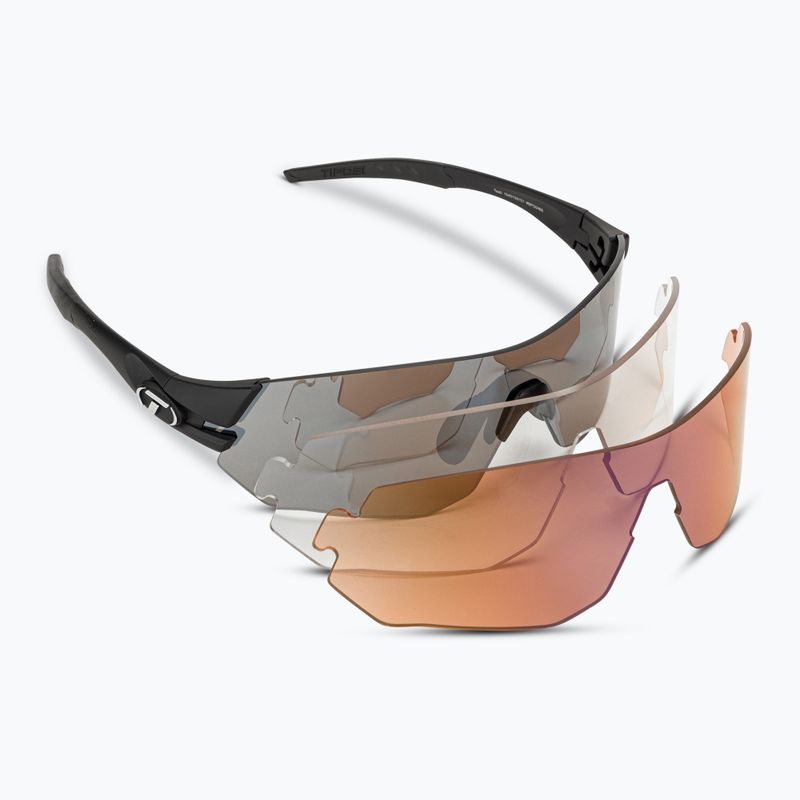 Okulary przeciwsłoneczne Tifosi Tsali matte black/smoke/ac red/clear