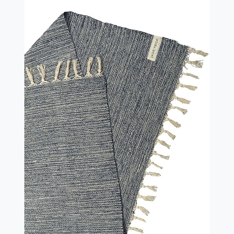 Koc do jogi JadeYoga Recycled Cotton Hand Loomed Yoga midnight blue 2