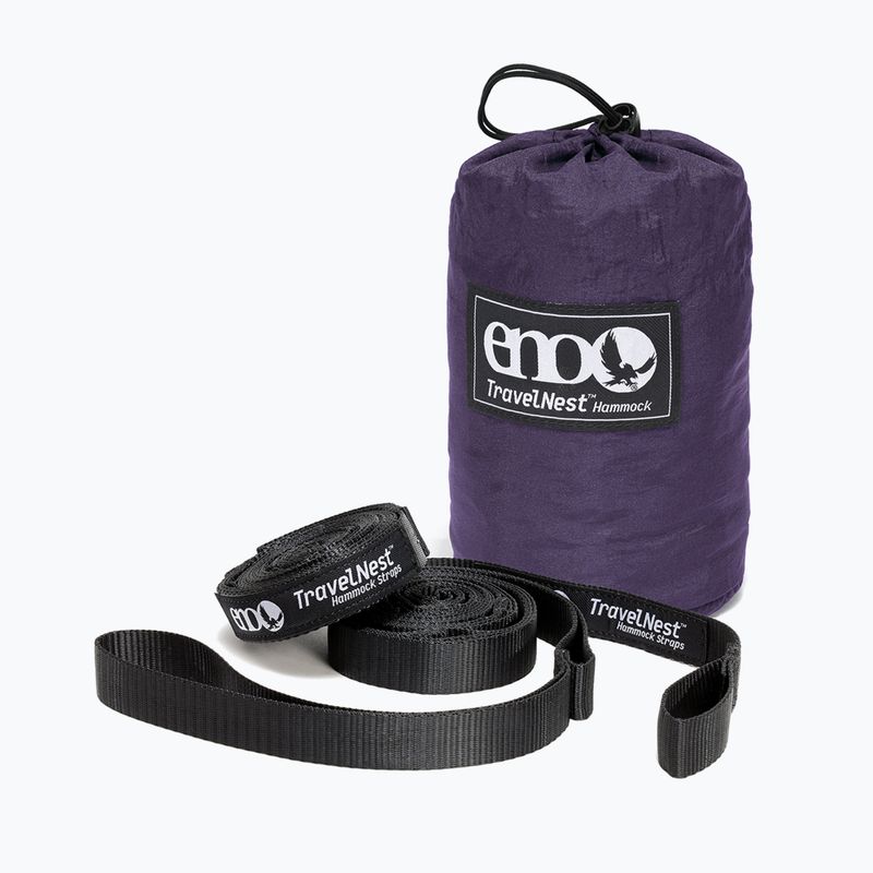 Hamak turystyczny ENO TravelNest + Straps Combo plum 3