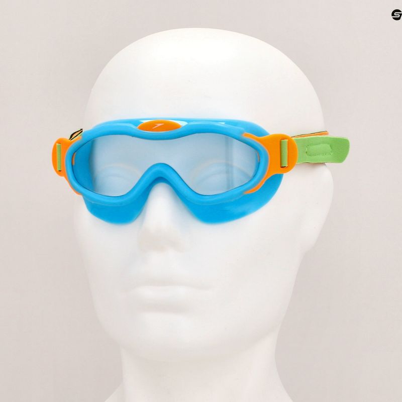 Maska do pływania dziecięca Speedo Sea Squad Mask azure blue/fluo green/fluo orange/clear 8