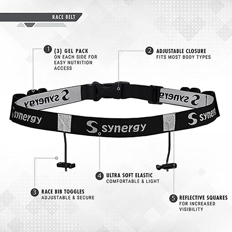 Pas na numer startowy Synergy Race Belt black 2