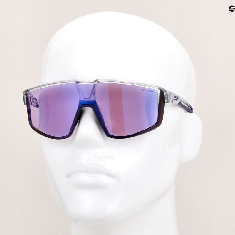 Okulary przeciwsłoneczne Julbo Fury Spectron shiny translucent gray/purple/blue flash 9
