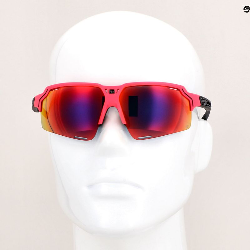 Okulary przeciwsłoneczne Rudy Project Deltabeat pink fluo/black matte/multilaser red 13