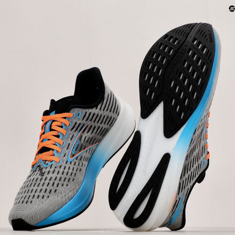 Buty do biegania męskie Brooks Hyperion grey/atomic blue/scarlet 19