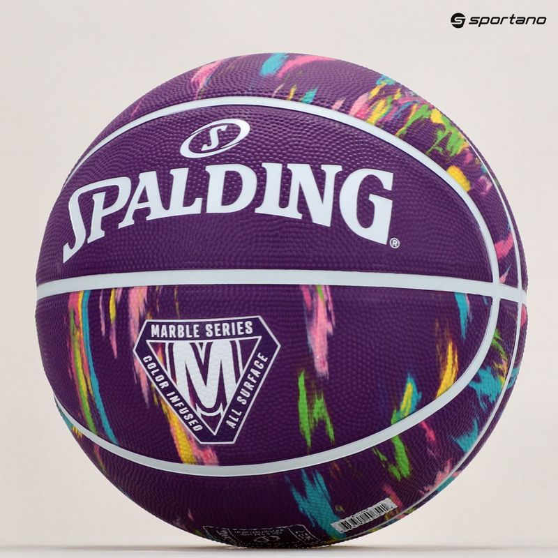Piłka do koszykówki Spalding Marble fioletowa rozmiar 7 5