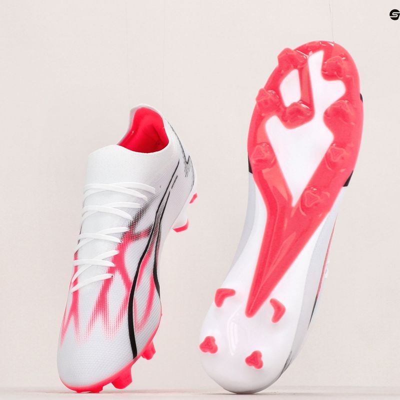 Buty piłkarskie męskie PUMA Ultra Match FG/AG puma white/puma black/fire orchid 16