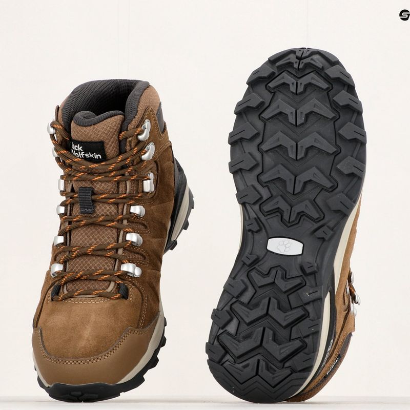 Buty trekkingowe damskie Jack Wolfskin Refugio Texapore Mid brown/apricot 17