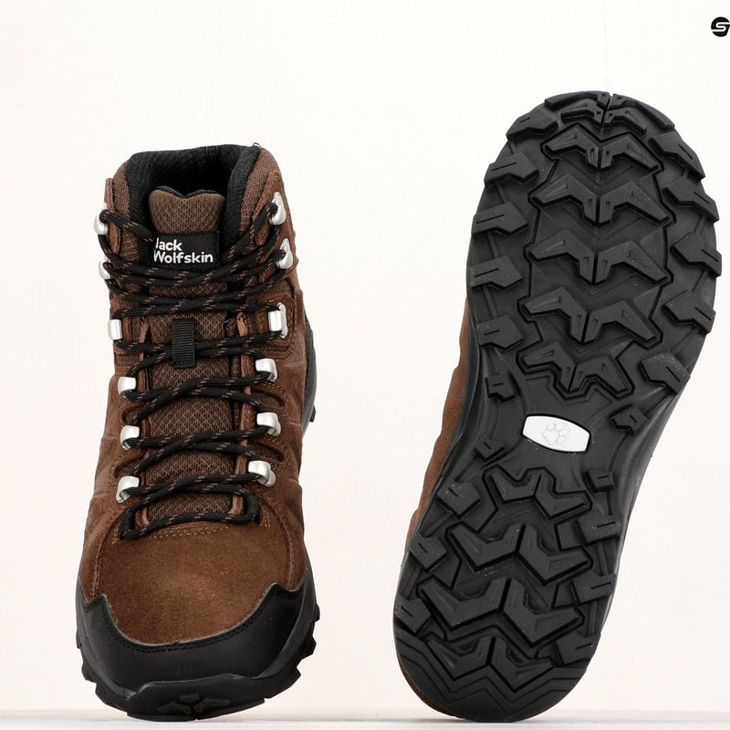 Buty trekkingowe męskie Jack Wolfskin Refugio Texapore Mid brown/ phantom 12
