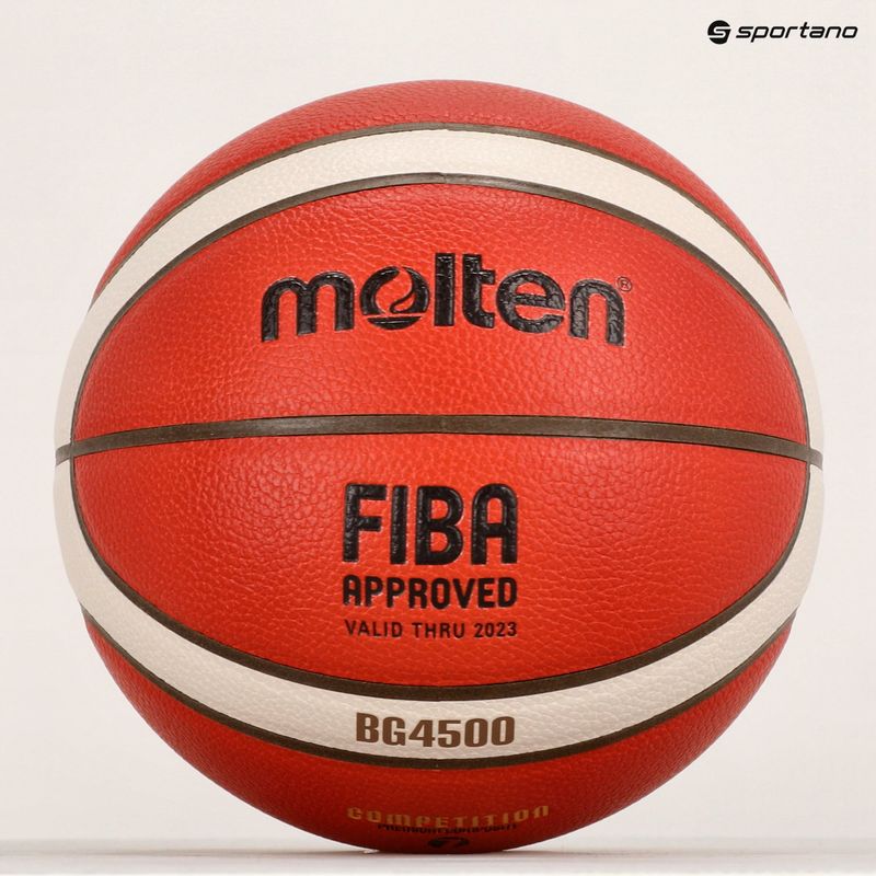 Piłka do koszykówki Molten B7G4500-PL FIBA orange/ivory rozmiar 7 7