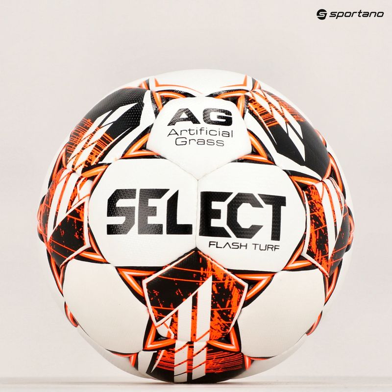 Piłka do piłki nożnej SELECT Flash Turf v23 white/orange 110047 rozmiar 4 5