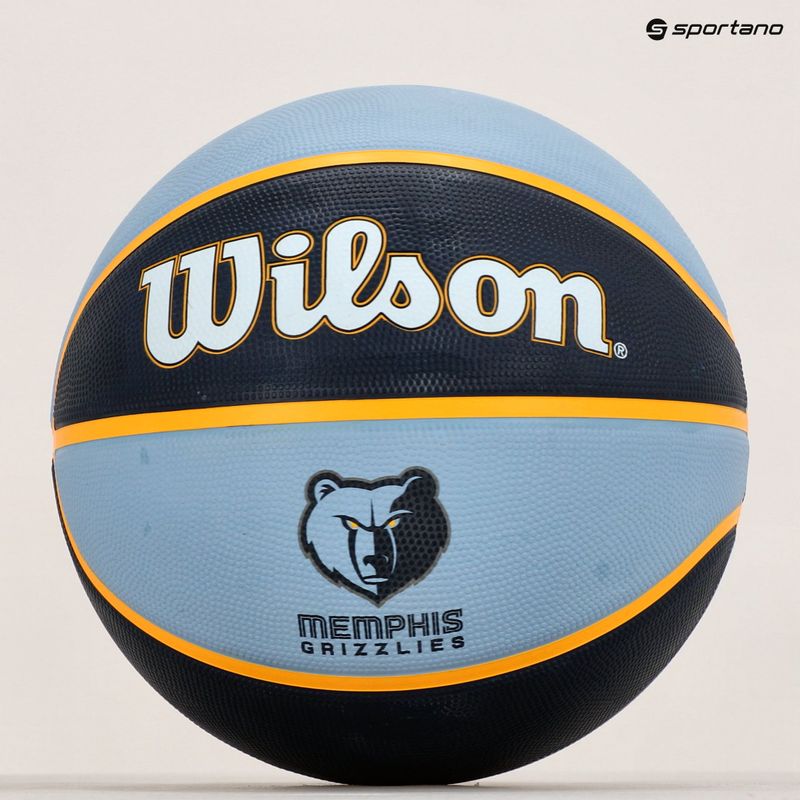 Piłka do koszykówki Wilson NBA Team Tribute Memphis Grizzlies blue rozmiar 7 6