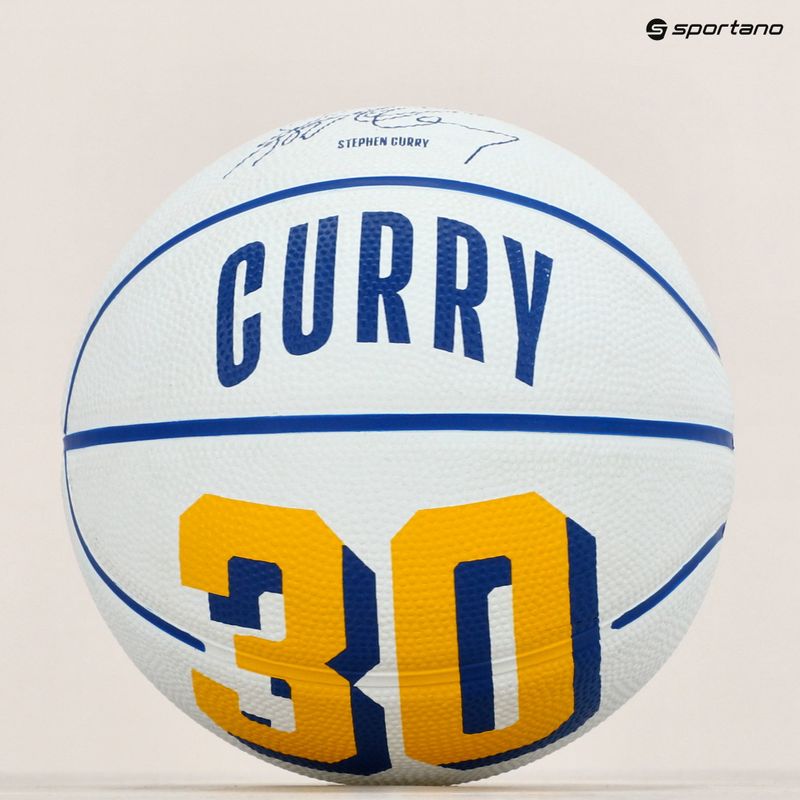 Piłka do koszykówki dziecięca Wilson NBA Player Icon Mini Curry white rozmiar 3 8