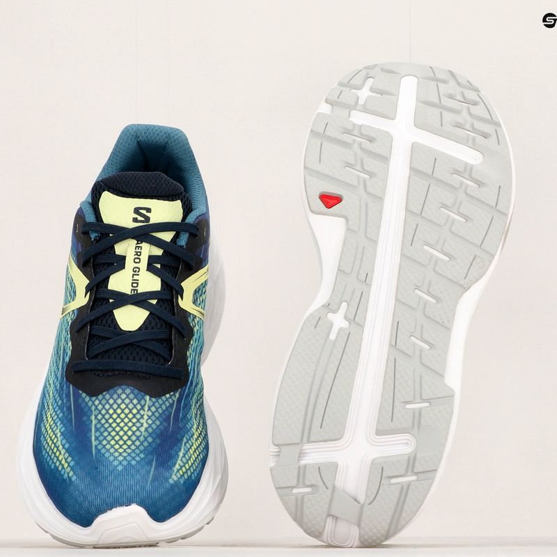 Buty do biegania męskie Salomon Aero Glide blue ashes/dark sapphire/sunny lime 22