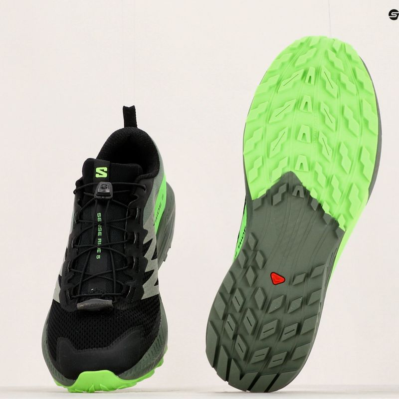 Buty do biegania męskie Salomon Sense Ride 5 black/laurel wreath/green gecko 16