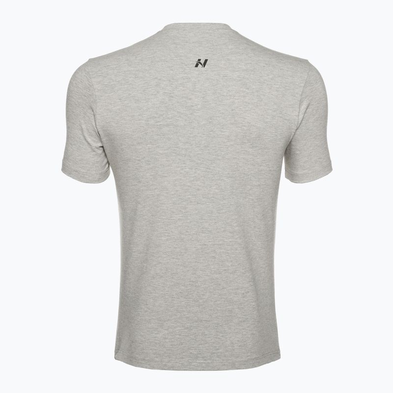 Koszulka treningowa męska NEBBIA Minimalist Logo light grey 5