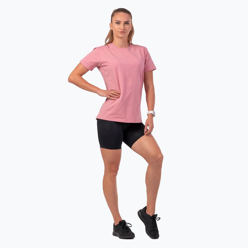 Koszulka treningowa damska NEBBIA Invisible Logo old rose 3