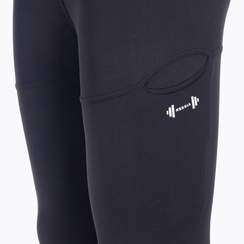 Legginsy treningowe damskie NEBBIA Active High-Waist Smart Pocket black 3