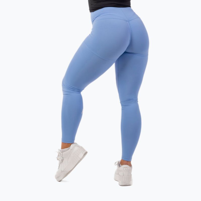 Legginsy treningowe damskie NEBBIA Active High-Waist Smart Pocket light blue 6