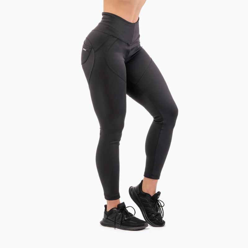 Legginsy treningowe damskie NEBBIA Lifting Effect Bubble Butt black