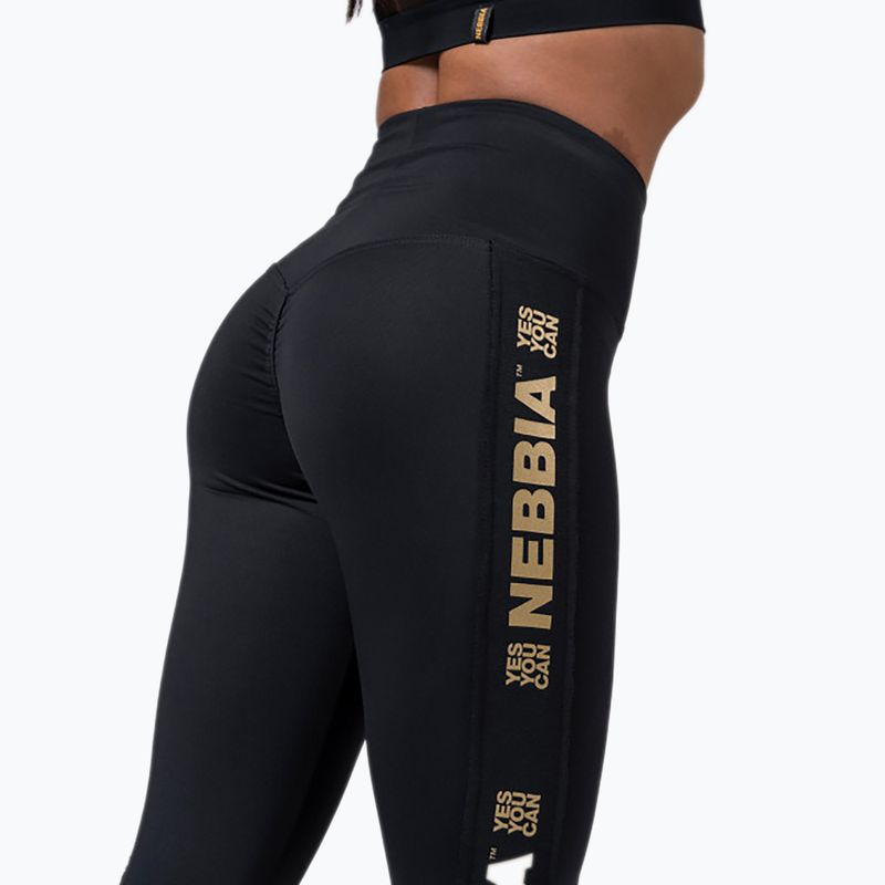 Legginsy treningowe damskie NEBBIA Gold Classic black 6