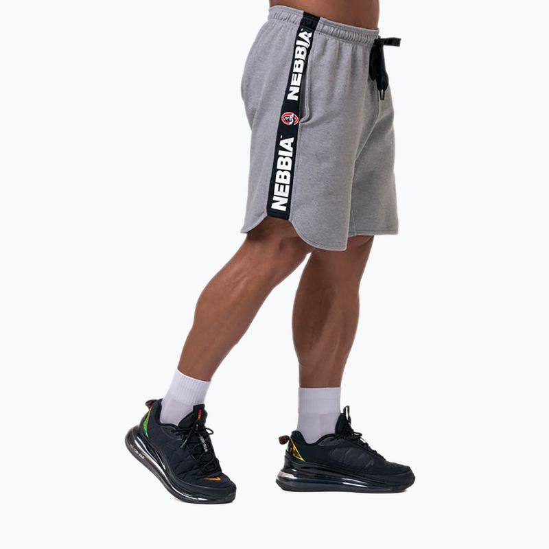 Spodenki treningowe męskie NEBBIA Legend-Approved light grey