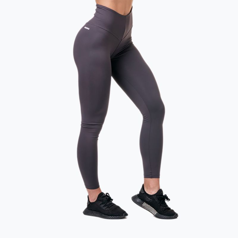 Legginsy treningowe damskie NEBBIA Hero High-Waist marron