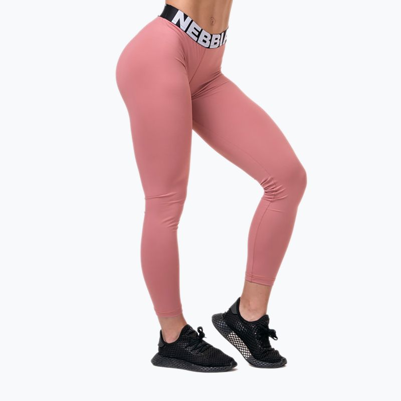 Legginsy treningowe damskie NEBBIA Squat Hero Scrunch Butt old rosse