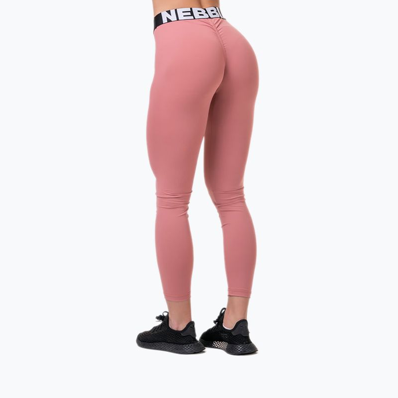 Legginsy treningowe damskie NEBBIA Squat Hero Scrunch Butt old rosse 2