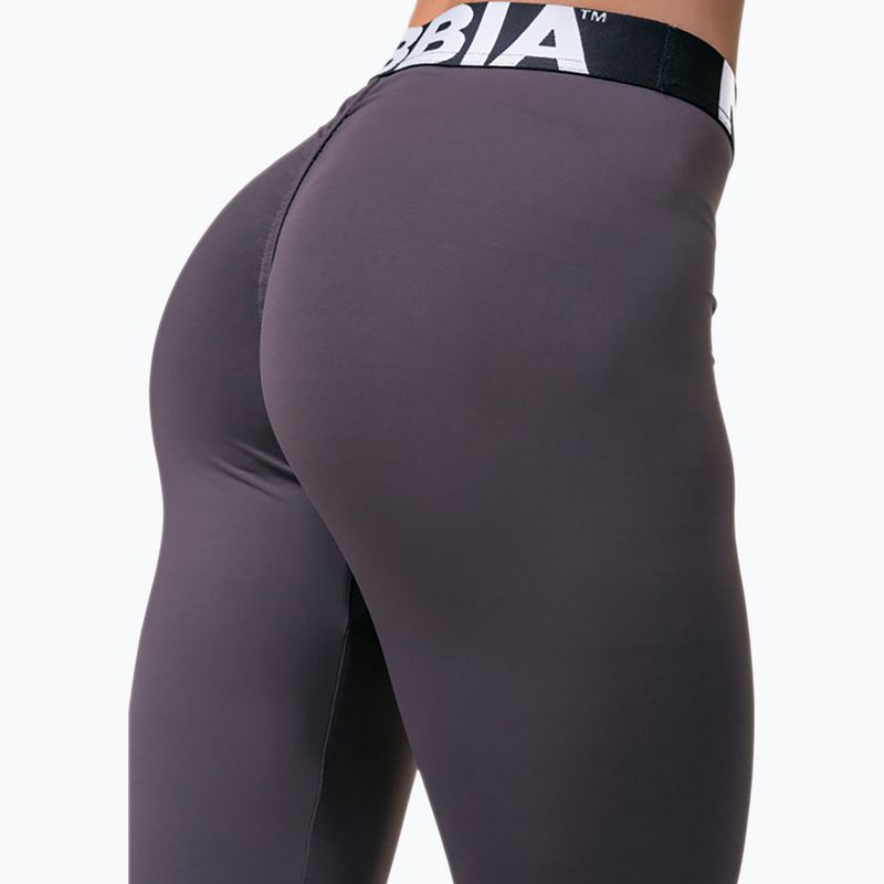 Legginsy treningowe damskie NEBBIA Squat Hero Scrunch Butt marron 3