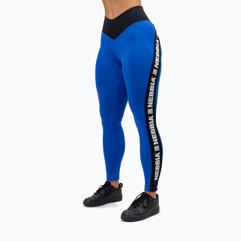 Legginsy treningowe damskie NEBBIA Iconic blue