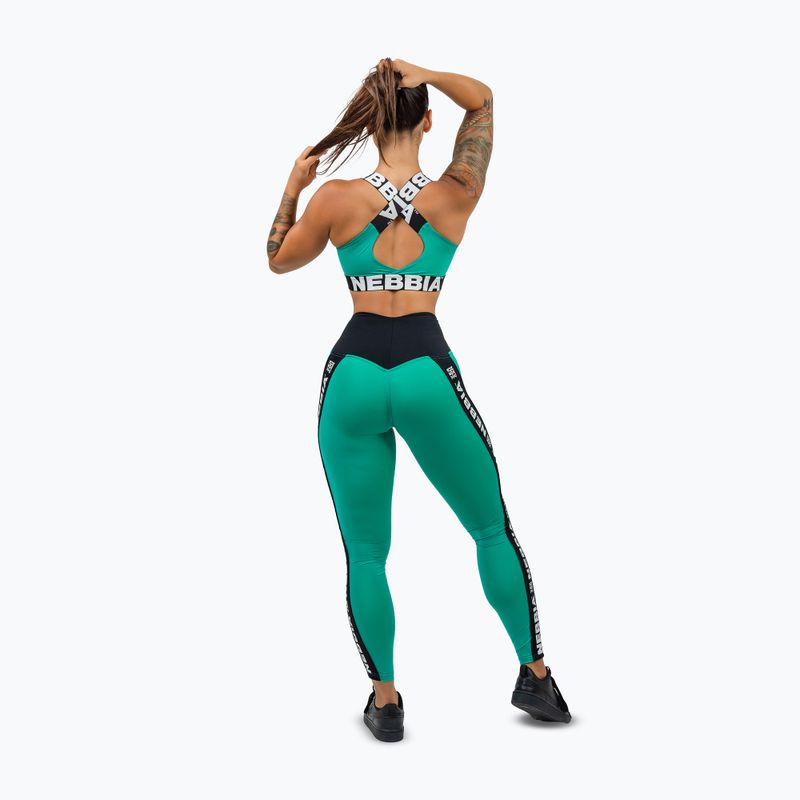 Biustonosz treningowy NEBBIA Iconic green 3