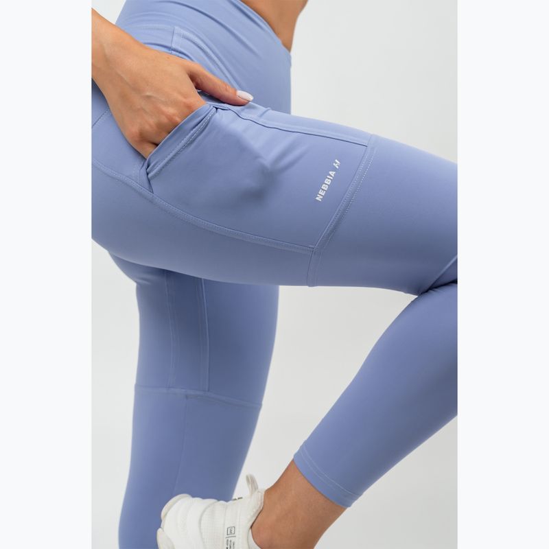 Legginsy treningowe damskie NEBBIA Leg Day Goals light purple 4