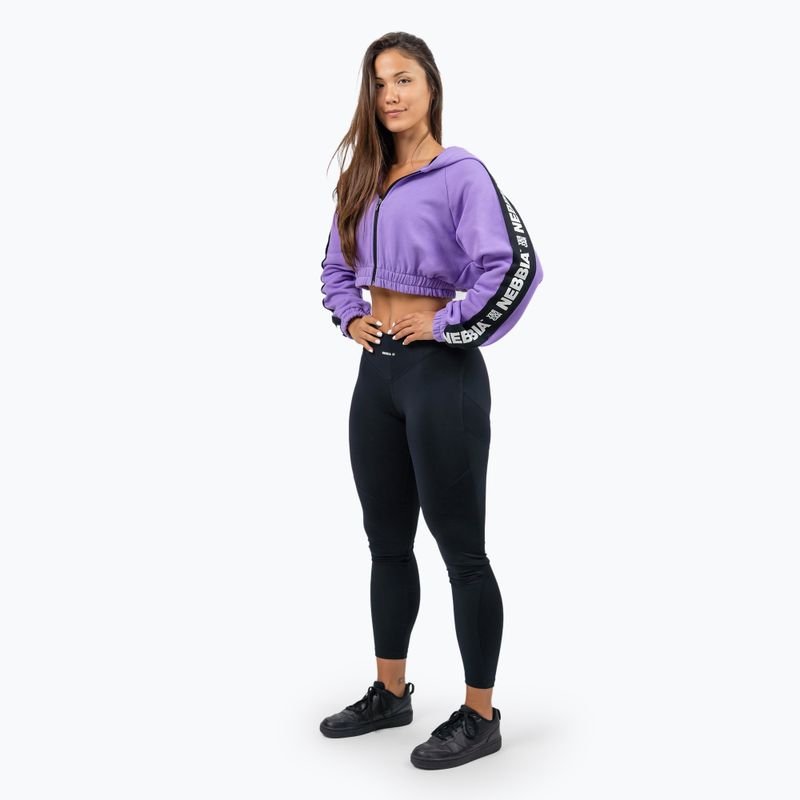 Bluza damska NEBBIA Crop Hoodie Iconic lila 2