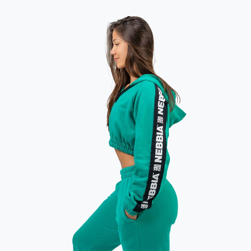 Bluza damska NEBBIA Crop Hoodie Iconic green 4