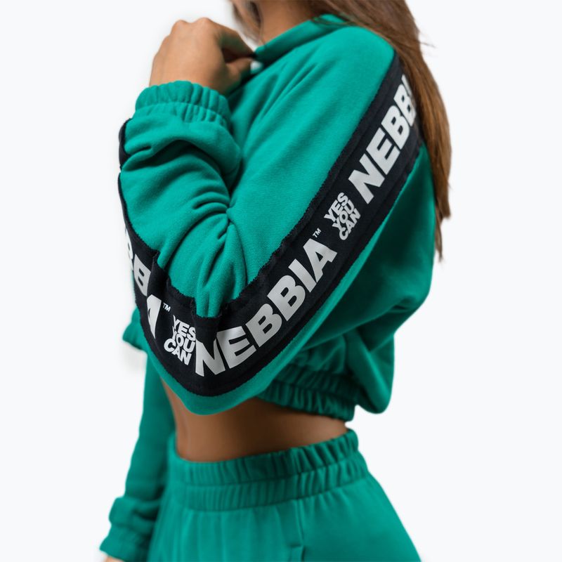 Bluza damska NEBBIA Crop Hoodie Iconic green 5