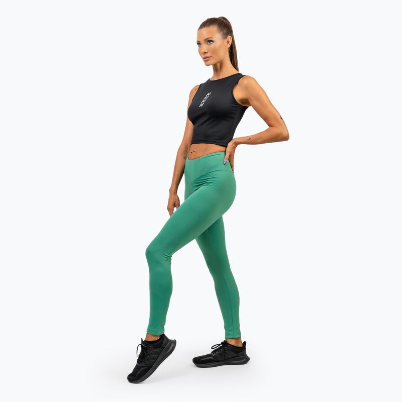 Legginsy treningowe damskie NEBBIA Elevated green 2