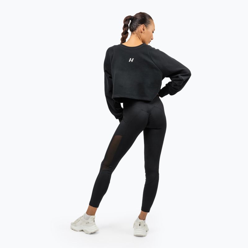 Bluza treningowa damska NEBBIA Gym Spirit Crop black 3