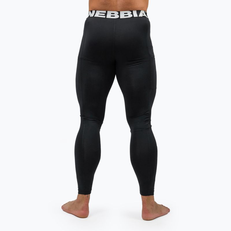 Legginsy treningowe męskie NEBBIA Discipline black 2