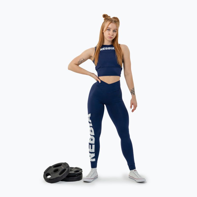 Legginsy treningowe damskie NEBBIA Glute Check High Waisted dark blue 2