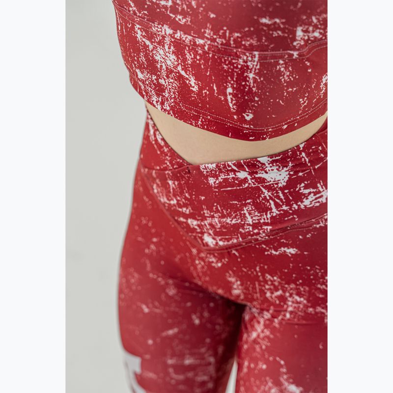 Legginsy treningowe damskie NEBBIA Rough Girl red 4