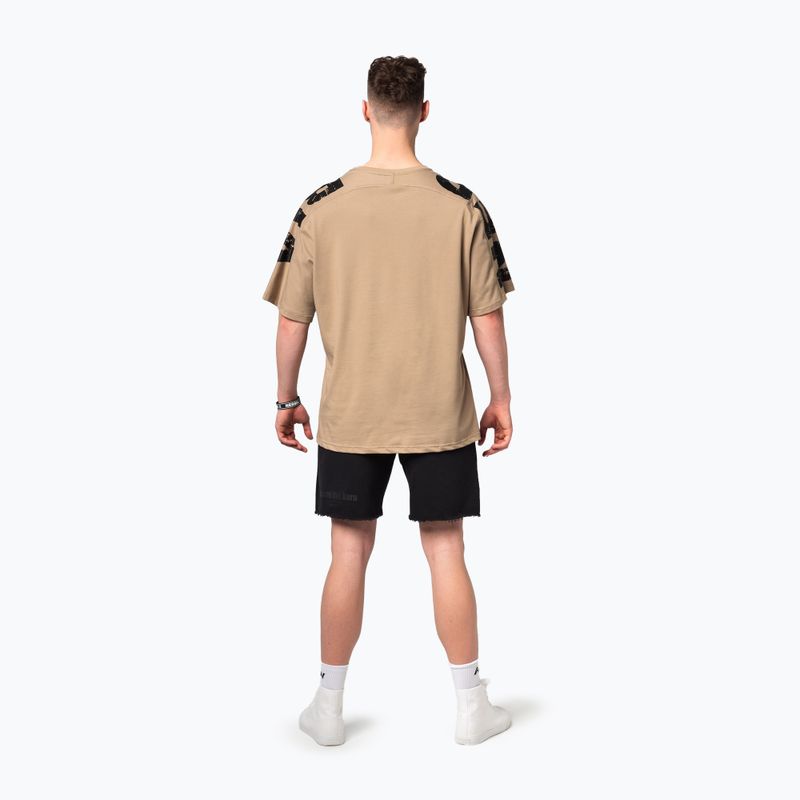 Koszulka treningowa męska NEBBIA Lifting Club light brown 3