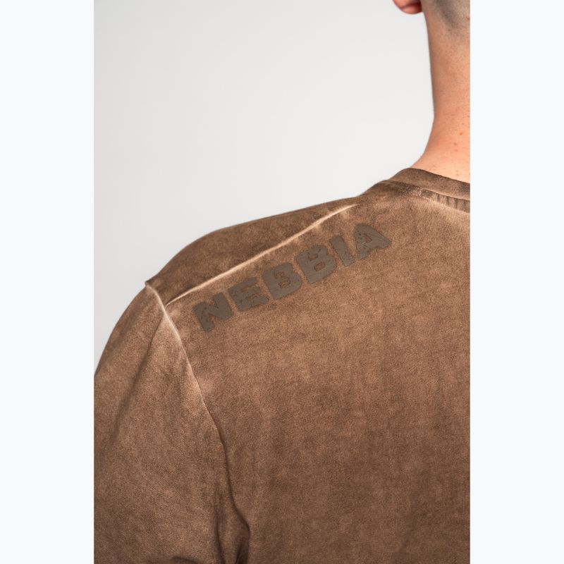 Koszulka treningowa NEBBIA Washed-Off Heritage light brown 4