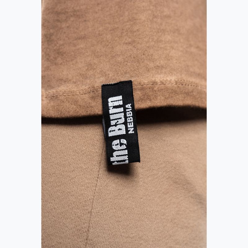 Koszulka treningowa męska NEBBIA Washed-Off Stringer Max Out light brown 6