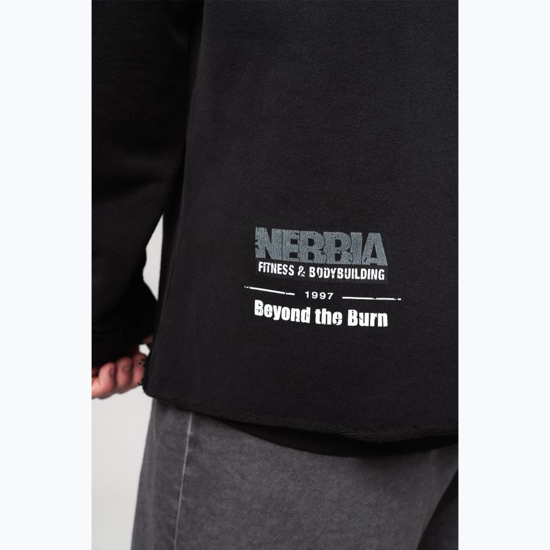 Bluza treningowa męska NEBBIA NO BS Hoodie black 7