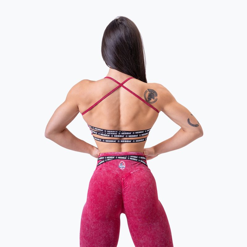 Legginsy treningowe damskie NEBBIA Washed High Waisted Legacy red 4