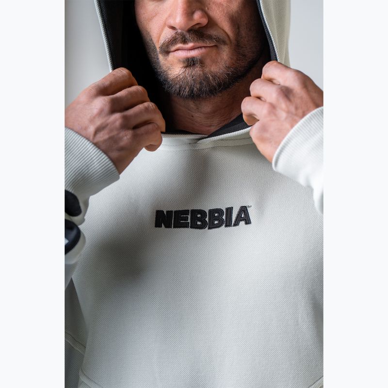 Bluza męska NEBBIA Hero Hoodie light grey 3