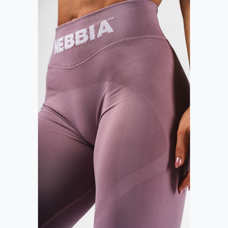 Legginsy treningowe damskie NEBBIA Flow Seamless Hight Waist Push Up pink 6