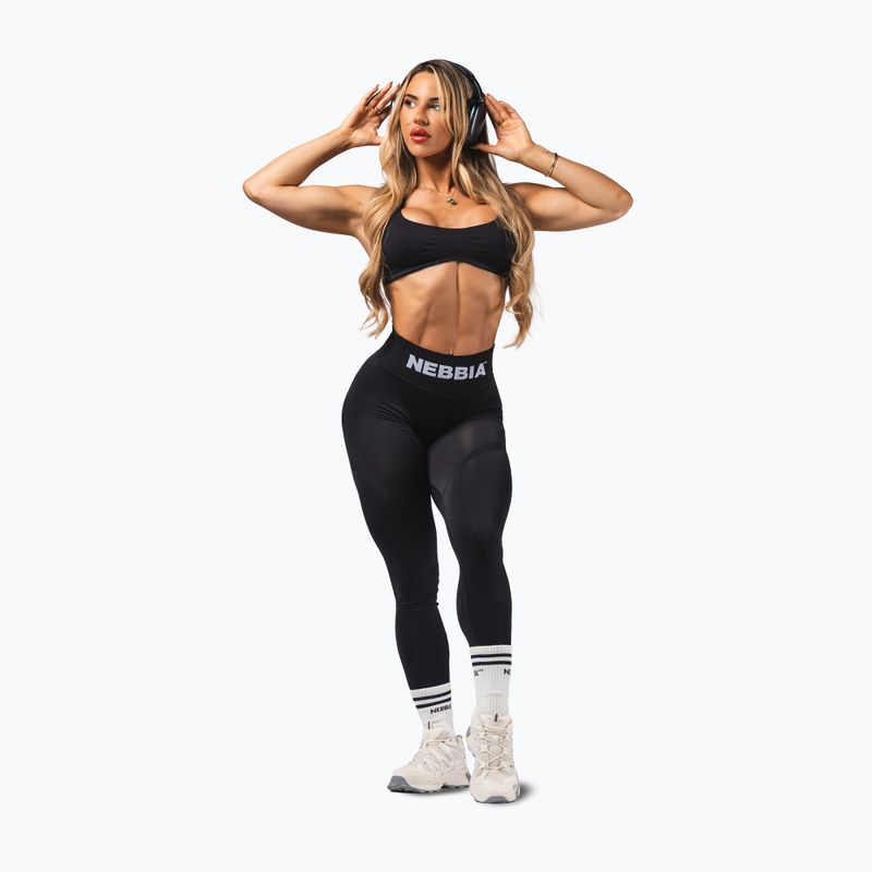 Legginsy treningowe damskie NEBBIA Flow Seamless Hight Waist Push Up black 2
